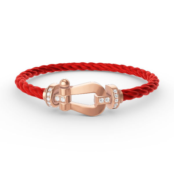 [Mystic Crown]FORCE LARGE HORSESHOE HALF DIAMOND BRACELET ROSE GOLD