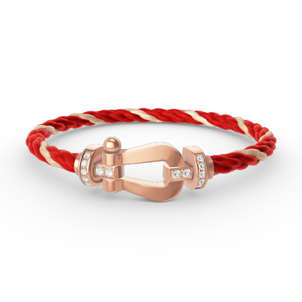 [Mystic Crown]FORCE LARGE HORSESHOE HALF DIAMOND BRACELET ROSE GOLD