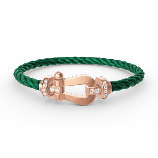 [Mystic Crown]FORCE LARGE HORSESHOE HALF DIAMOND BRACELET ROSE GOLD