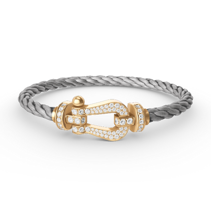 [Mystic Crown]FORCE LARGE HORSESHOE FULL DIAMOND BRACELET GOLD