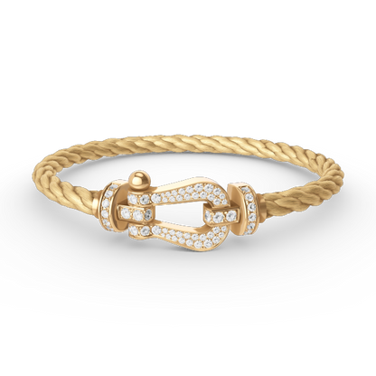[Mystic Crown]FORCE LARGE HORSESHOE FULL DIAMOND BRACELET GOLD