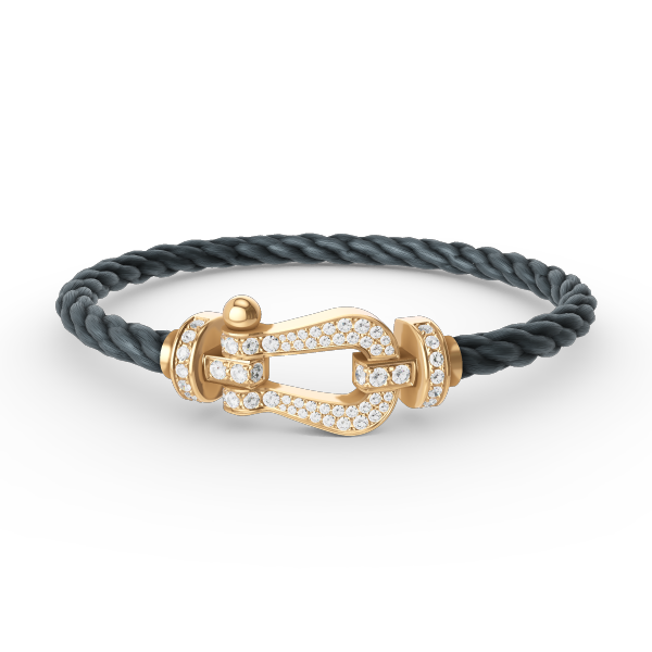 [Mystic Crown]FORCE LARGE HORSESHOE FULL DIAMOND BRACELET GOLD