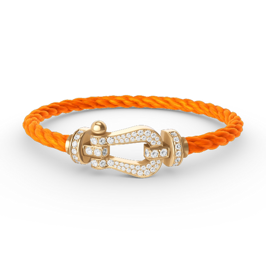 [Mystic Crown]FORCE LARGE HORSESHOE FULL DIAMOND BRACELET GOLD