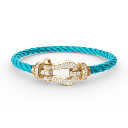 [Mystic Crown]FORCE LARGE HORSESHOE FULL DIAMOND BRACELET GOLD