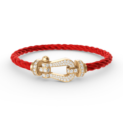 [Mystic Crown]FORCE LARGE HORSESHOE FULL DIAMOND BRACELET GOLD