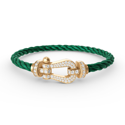 [Mystic Crown]FORCE LARGE HORSESHOE FULL DIAMOND BRACELET GOLD