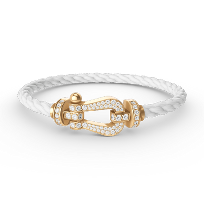[Mystic Crown]FORCE LARGE HORSESHOE FULL DIAMOND BRACELET GOLD