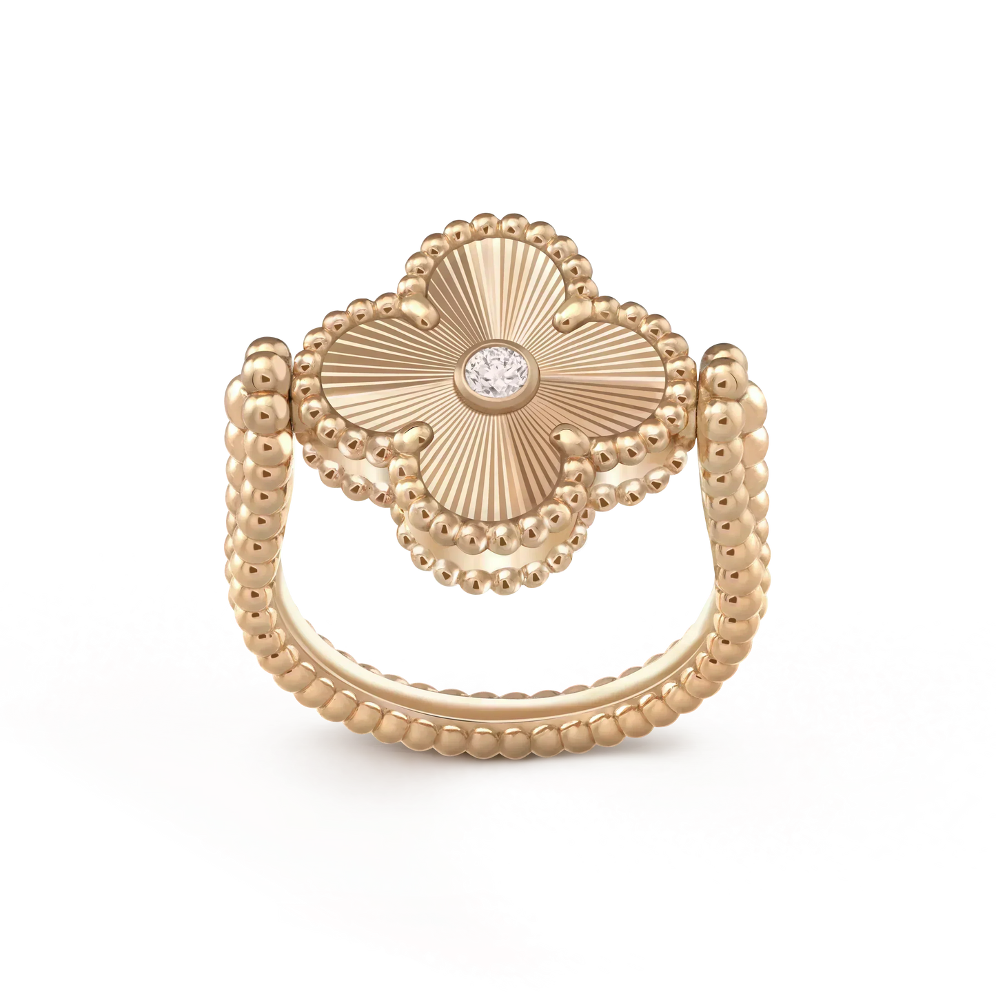 [Mystic Crown]CLOVER RIVERSIBLE ROSE GOLD RING