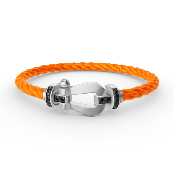 [Mystic Crown]FORCE LARGE HORSESHOE BLACK DIAMOND BRACELET SILVER