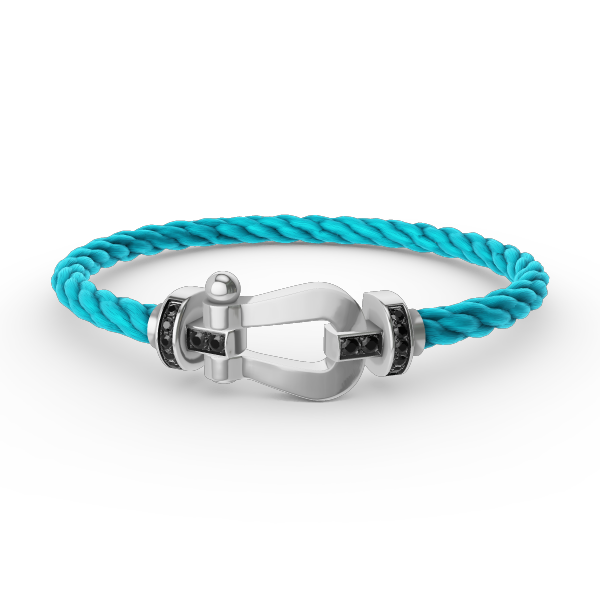 [Mystic Crown]FORCE LARGE HORSESHOE BLACK DIAMOND BRACELET SILVER