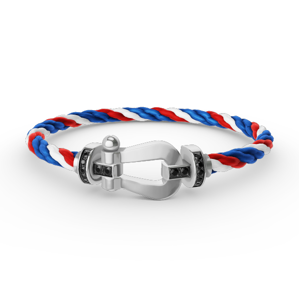 [Mystic Crown]FORCE LARGE HORSESHOE BLACK DIAMOND BRACELET SILVER