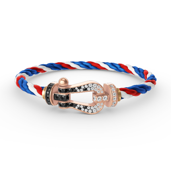 [Mystic Crown]FORCE LARGE HORSESHOE BLACK WHITE DIAMOND BRACELET ROSE GOLD