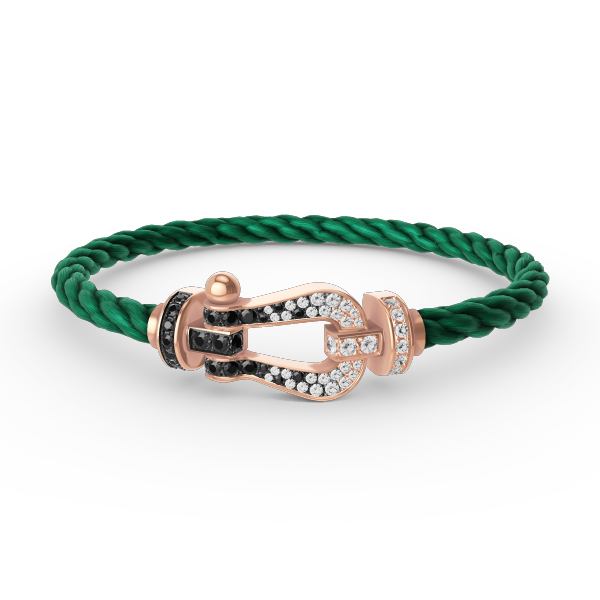 [Mystic Crown]FORCE LARGE HORSESHOE BLACK WHITE DIAMOND BRACELET ROSE GOLD