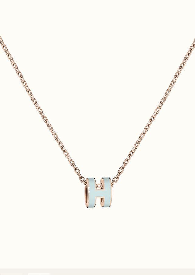 [Mystic Crown]POP H LIGHT BLUE NECKLACE