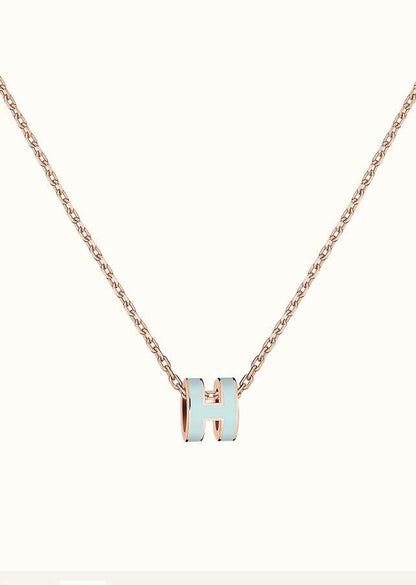 [Mystic Crown]POP H LIGHT BLUE NECKLACE