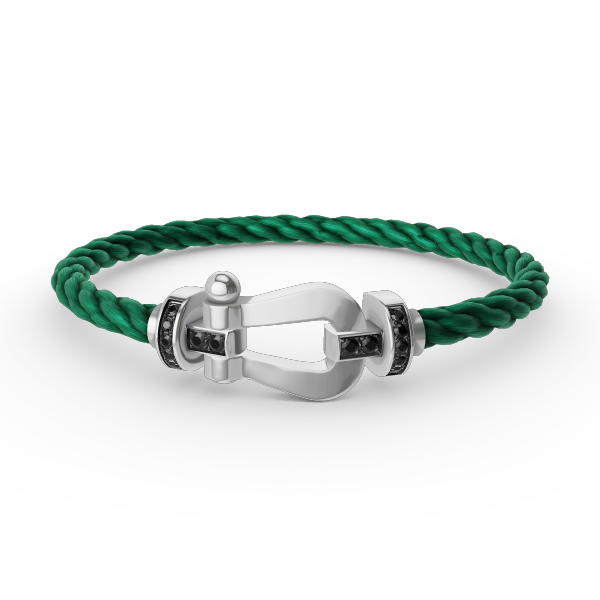 [Mystic Crown]FORCE LARGE HORSESHOE BLACK DIAMOND BRACELET SILVER
