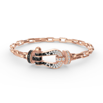 [Mystic Crown]FORCE LARGE HORSESHOE CLASP  METAL BRACELET
