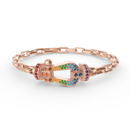[Mystic Crown]FORCE LARGE HORSESHOE CLASP  METAL BRACELET