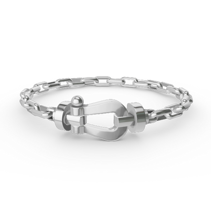 [Mystic Crown]FORCE LARGE HORSESHOE CLASP  METAL BRACELET