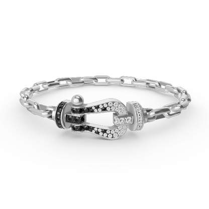 [Mystic Crown]FORCE LARGE HORSESHOE CLASP  METAL BRACELET