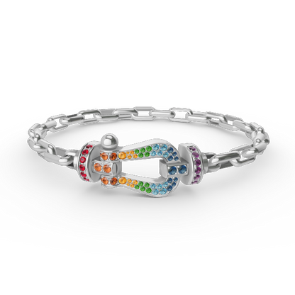 [Mystic Crown]FORCE LARGE HORSESHOE CLASP  METAL BRACELET