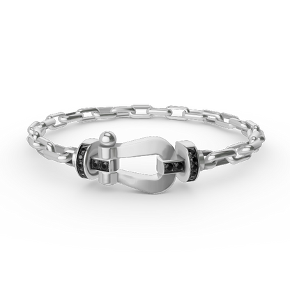 [Mystic Crown]FORCE LARGE HORSESHOE CLASP  METAL BRACELET