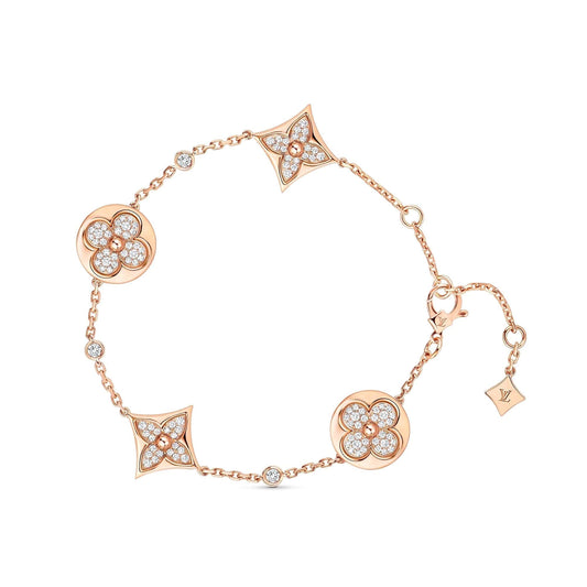 [Mystic Crown]STAR AND SUN 4 MOTIFS GOLD DIAMONDS BRACELET