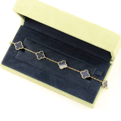 [Mystic Crown]CLOVER  5 MOTIFS BLACK ONYX BRACELET