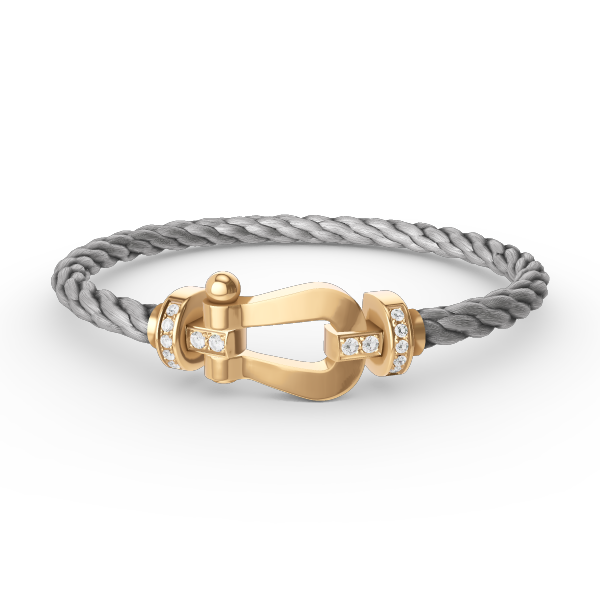 [Mystic Crown]FORCE LARGE HORSESHOE HALF DIAMOND BRACELET GOLD