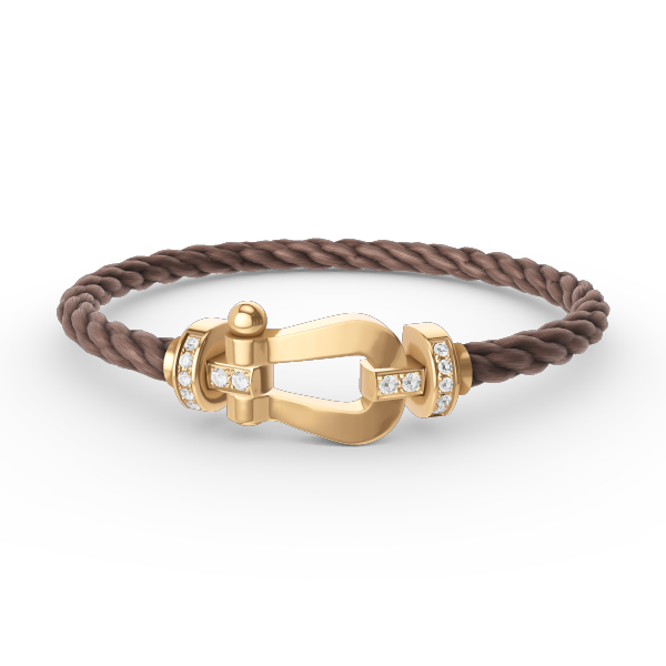 [Mystic Crown]FORCE LARGE HORSESHOE HALF DIAMOND BRACELET GOLD