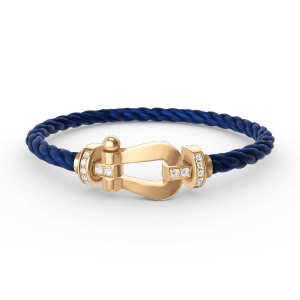 [Mystic Crown]FORCE LARGE HORSESHOE HALF DIAMOND BRACELET GOLD