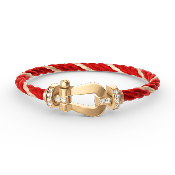 [Mystic Crown]FORCE LARGE HORSESHOE HALF DIAMOND BRACELET GOLD