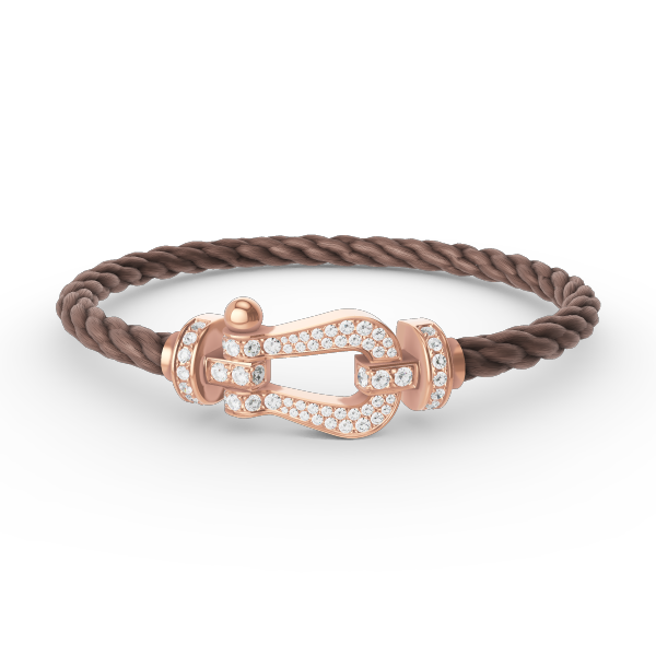 [Mystic Crown]FORCE LARGE HORSESHOE FULL DIAMOND BRACELET ROSE GOLD