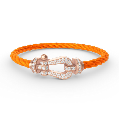[Mystic Crown]FORCE LARGE HORSESHOE FULL DIAMOND BRACELET ROSE GOLD