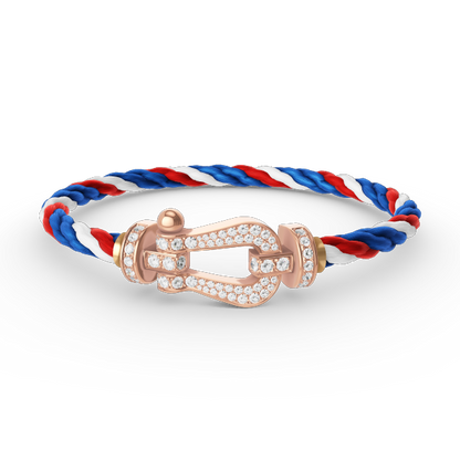[Mystic Crown]FORCE LARGE HORSESHOE FULL DIAMOND BRACELET ROSE GOLD