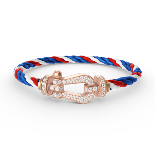 [Mystic Crown]FORCE LARGE HORSESHOE FULL DIAMOND BRACELET ROSE GOLD