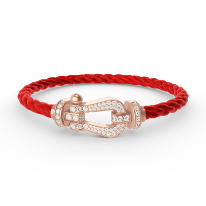 [Mystic Crown]FORCE LARGE HORSESHOE FULL DIAMOND BRACELET ROSE GOLD