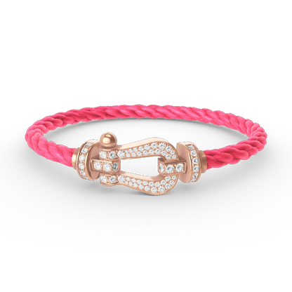 [Mystic Crown]FORCE LARGE HORSESHOE FULL DIAMOND BRACELET ROSE GOLD