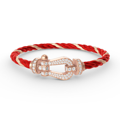 [Mystic Crown]FORCE LARGE HORSESHOE FULL DIAMOND BRACELET ROSE GOLD