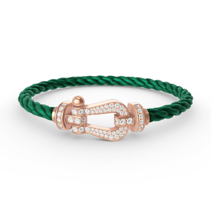 [Mystic Crown]FORCE LARGE HORSESHOE FULL DIAMOND BRACELET ROSE GOLD