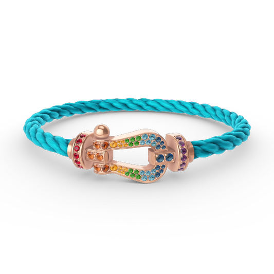 [Mystic Crown]FORCE LARGE HORSESHOE  COLORED DIAMOND BRACELET ROSE GOLD
