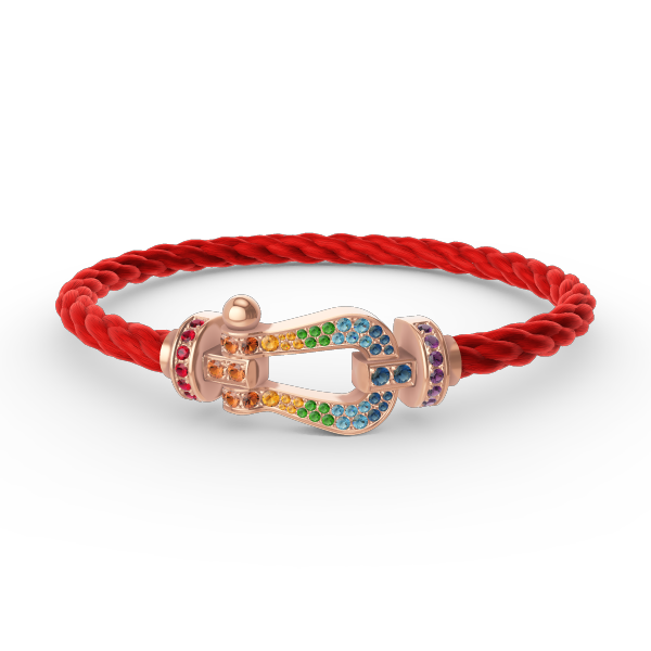 [Mystic Crown]FORCE LARGE HORSESHOE  COLORED DIAMOND BRACELET ROSE GOLD