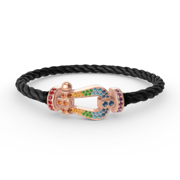 [Mystic Crown]FORCE LARGE HORSESHOE  COLORED DIAMOND BRACELET ROSE GOLD