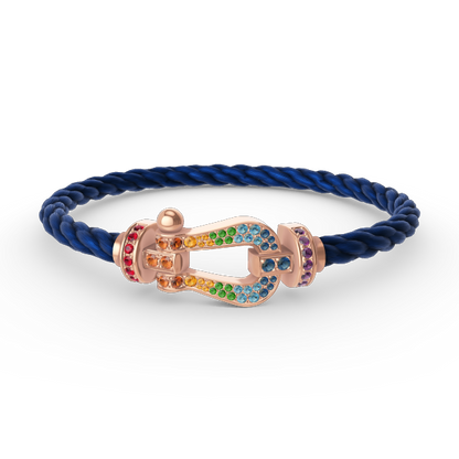 [Mystic Crown]FORCE LARGE HORSESHOE  COLORED DIAMOND BRACELET ROSE GOLD