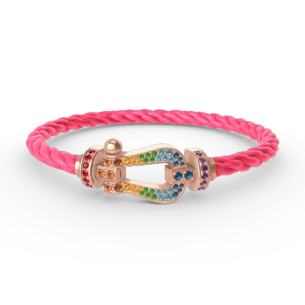 [Mystic Crown]FORCE LARGE HORSESHOE  COLORED DIAMOND BRACELET ROSE GOLD