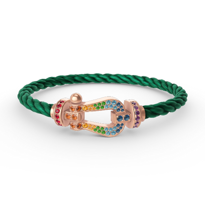 [Mystic Crown]FORCE LARGE HORSESHOE  COLORED DIAMOND BRACELET ROSE GOLD