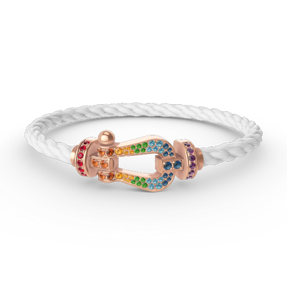 [Mystic Crown]FORCE LARGE HORSESHOE  COLORED DIAMOND BRACELET ROSE GOLD
