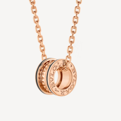 [Mystic Crown]ZERO 1 ROCK PEDANT PINK GOLD BLACK NECKLACE