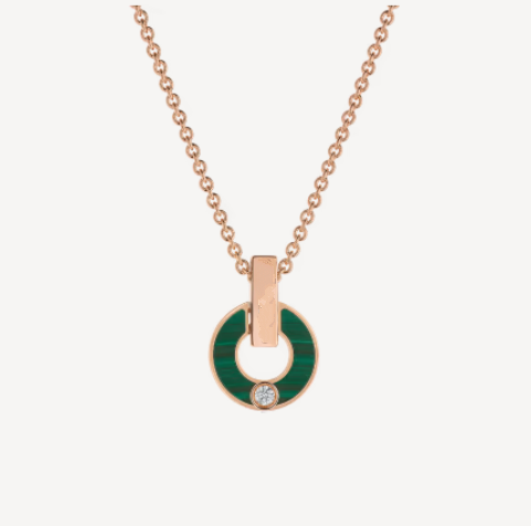 [Mystic Crown]GARI NECKLACE PINK GOLD MALACHITE