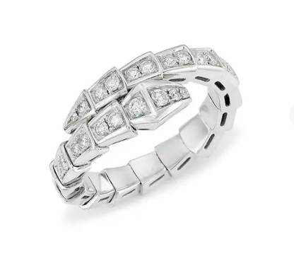 [Mystic Crown]SERPENTI RING SILVER DIAMOND PAVED 4MM